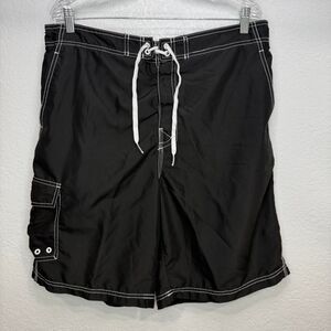 Joe-boxer Men's Black and Grey Swim-briefs-shorts